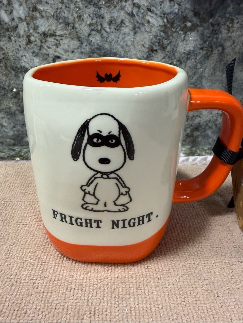 NWT Rae Dunn x Peanuts Snoopy Fright Night Halloween Mug 16 oz